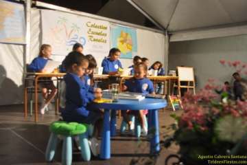Lección escolar en el pregón de San Roque (Foto TF)